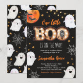 Genderneutraal Een klein Boo-Baby shower Kaart (Voorkant / Achterkant)