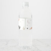 Genderneutraal Een klein Boo-Baby shower Waterfles Etiket (Achterkant)