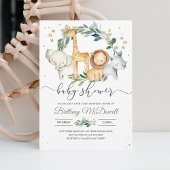 Genderneutraal Een Wild One Safari Baby shower Kaart