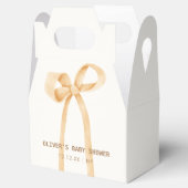 Genderneutraal eenvoudig boog-Baby shower Bedankdoosjes (Geopend)