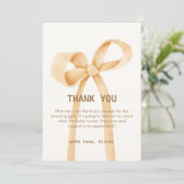 Genderneutraal eenvoudig boog-Baby shower Bedankkaart (Staand voorkant)