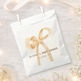 Genderneutraal eenvoudig boog-Baby shower Bedankzakje