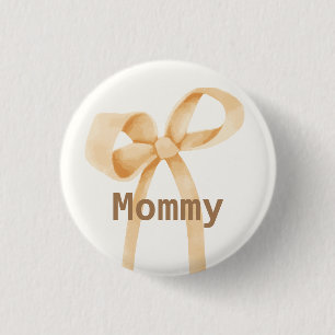 Genderneutraal Eenvoudige Boog Baby shower Mama Ronde Button 3,2 Cm