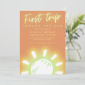 Genderneutraal Eerste reis rond de zon verjaardag Kaart (Staand voorkant)
