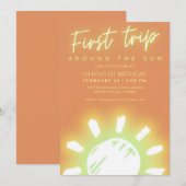 Genderneutraal Eerste reis rond de zon verjaardag Kaart (Voorkant / Achterkant)
