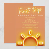 Genderneutraal Eerste reis rond de zon verjaardag Kaart (Voorkant / Achterkant)