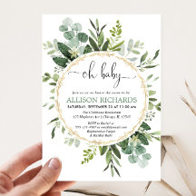 Genderneutraal Eucalyptus greenery oh baby shower