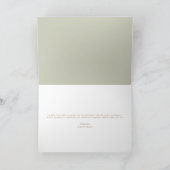 Genderneutraal Eucalyptus Leaf Baby Hartelijk dank Bedankkaart (Binnen)