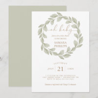 Genderneutraal Eucalyptus Leaf Baby shower