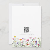 Genderneutraal Floral Wildflower Baby shower Kaart (Achterkant)