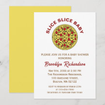 Genderneutraal Fun Pizza Slice Baby shower