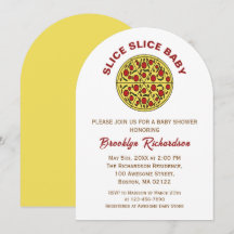 Genderneutraal Fun Pizza Slice Baby shower