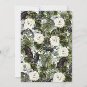 Genderneutraal Gotisch Halloween Baby shower Kaart (Achterkant)