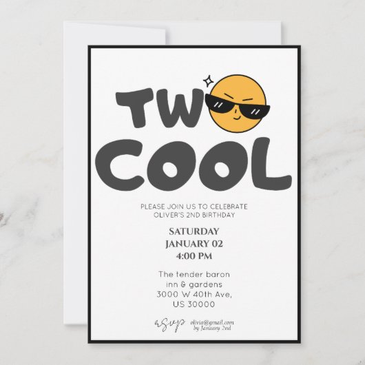 Genderneutraal grappig 2e verjaardag kaart (Voorkant)