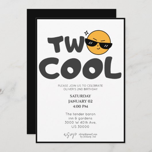 Genderneutraal grappig 2e verjaardag kaart (Voorkant / Achterkant)