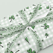 Genderneutraal Green Shamrock Heart & Mushroom 3" Grosgrain Lint
