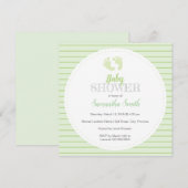 Genderneutraal groen Baby shower ı Invitation Kaart (Voorkant / Achterkant)