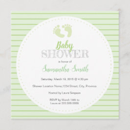 Genderneutraal groen Baby shower ı Invitation Kaart