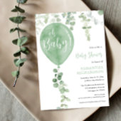 Genderneutraal groen ballongroen Oh Baby Kaart