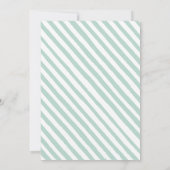 Genderneutraal groen olifant baby shower kaart (Achterkant)