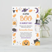 Genderneutraal Halloween Baby shower Kaart (Staand voorkant)