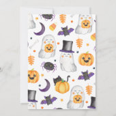Genderneutraal Halloween Baby shower Kaart (Achterkant)