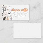 Genderneutraal Halloween Little Boo Luier Raffle Informatiekaartje (Voorkant / Achterkant)