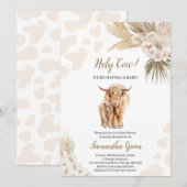 Genderneutraal Heilig Koe Baby shower Kaart (Voorkant / Achterkant)