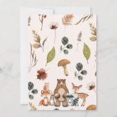 Genderneutraal Herfst Woodland Baby shower Kaart (Achterkant)