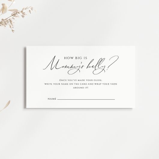 Genderneutraal "Hoe groot is Mommys Belly" Kaart Plaatskaartje
