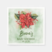 Genderneutraal Kerst Baby shower Servet (Voorkant)