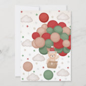 Genderneutraal Kerst Beer Baby shower Kaart (Achterkant)