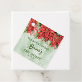 Genderneutraal kerstpuntsetië Baby shower Bedankjes Labels (In situ)