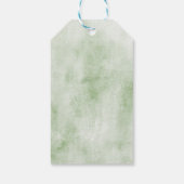 Genderneutraal kerstpuntsetië Baby shower Cadeaulabel (Achterkant)