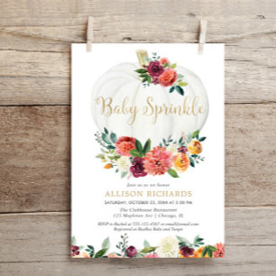 Genderneutraal kleine pompoen herfst baby sprinkha kaart