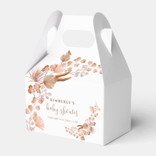 Genderneutraal Kleine Wildflower Boho Baby shower Bedankdoosjes (Voorkant Zijde)