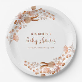 Genderneutraal Kleine Wildflower Boho Baby shower Papieren Bordje
