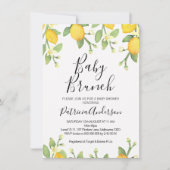 Genderneutraal Lemon Brunch Baby shower Uitnodigin Kaart (Voorkant)
