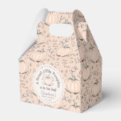 Genderneutraal lief klein pompoen Baby shower Bedankdoosjes (Achterkant)