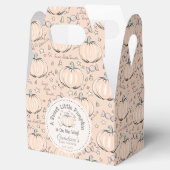 Genderneutraal lief klein pompoen Baby shower Bedankdoosjes (Geopend)