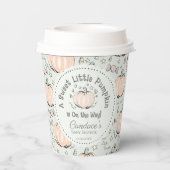 Genderneutraal lief klein pompoen Baby shower Papieren Bekers (Achterkant)