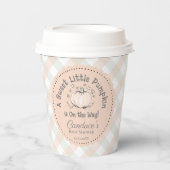 Genderneutraal lief klein pompoen Baby shower Papieren Bekers (Voorkant)