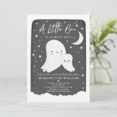 Genderneutraal Little Boo Ghost-Baby shower Kaart (Staand voorkant)