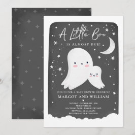 Genderneutraal Little Boo Ghost-Baby shower Kaart