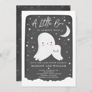 Genderneutraal Little Boo Ghost-Baby shower Kaart