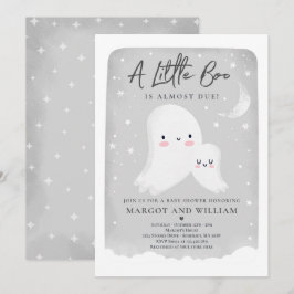 Genderneutraal Little Boo Ghost Baby shower Kaart