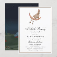 Genderneutraal Little Bunny Moon Stars Baby shower