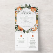 Genderneutraal Little Cutie Baby shower All In One Uitnodiging (Binnen)