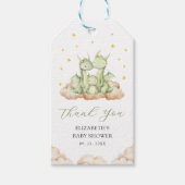 Genderneutraal Little Dragon-Baby shower Cadeaulabel (Voorkant)