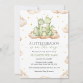 Genderneutraal Little Dragon-Baby shower Kaart (Voorkant)